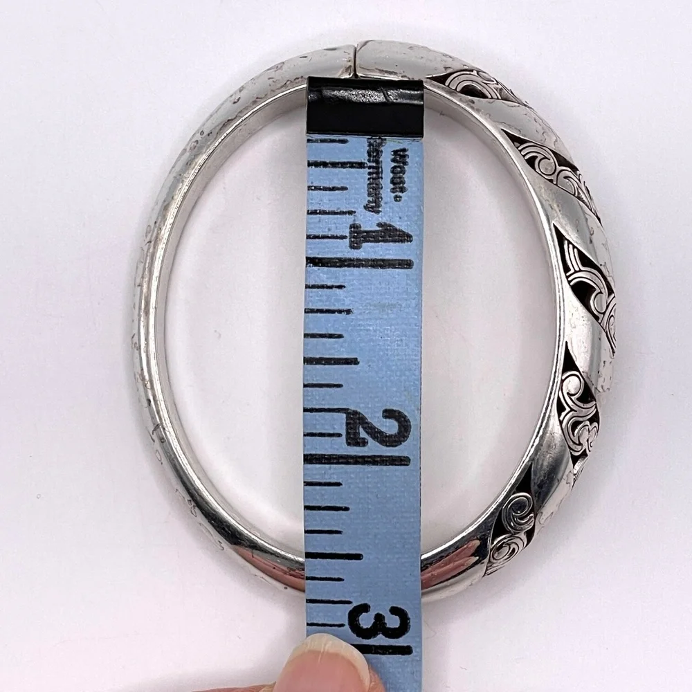 Brighton Kismet Silver Tone Cuff Clamper Bangle Bracelet